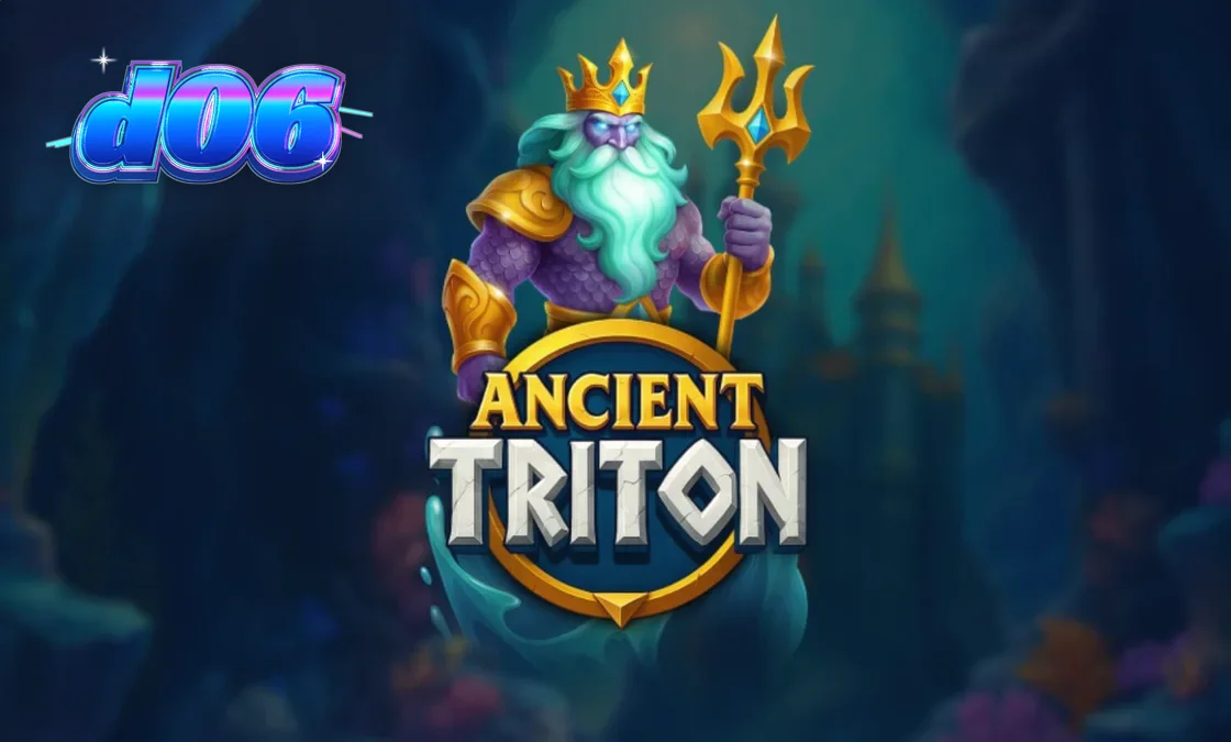 Tampilan visual slot Ancient Triton dengan tema bawah laut dan dewa Triton